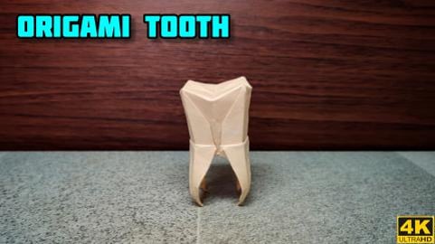 Origami Tooth | Origami tutorial | Paper craft | Magic Fo...