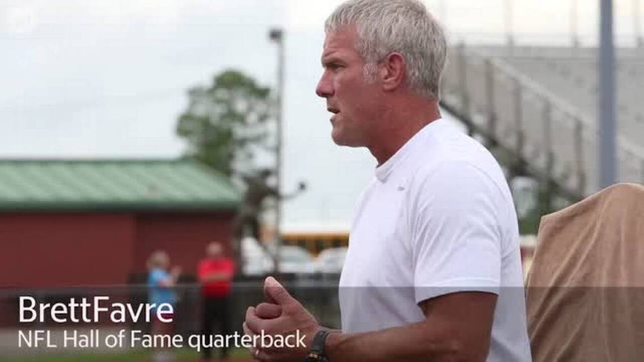 Brett Favre 10 Hancock North Central High School Hawks White