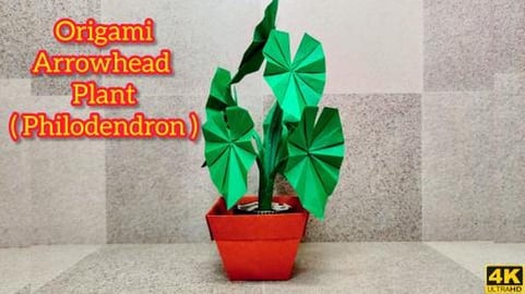 Origami Arrowhead Plant | Origami Philodendron | Origami ...