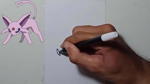 DRAW POKEMON ESPEON #SHORTS