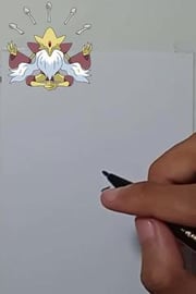 Drawing Pokemon MEGA_ALAKAZAM