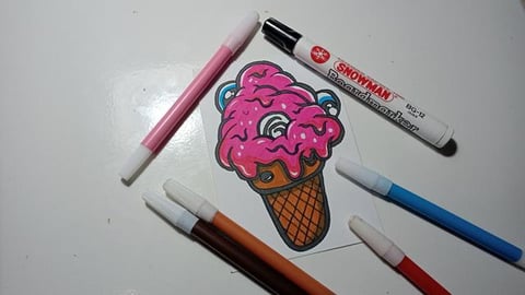 Drawing Graffiti Character Eyes Cream
