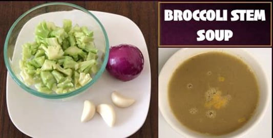 BROCCOLI STEM SOUP - SIP A TASTY SOUP || BY BB CHEF