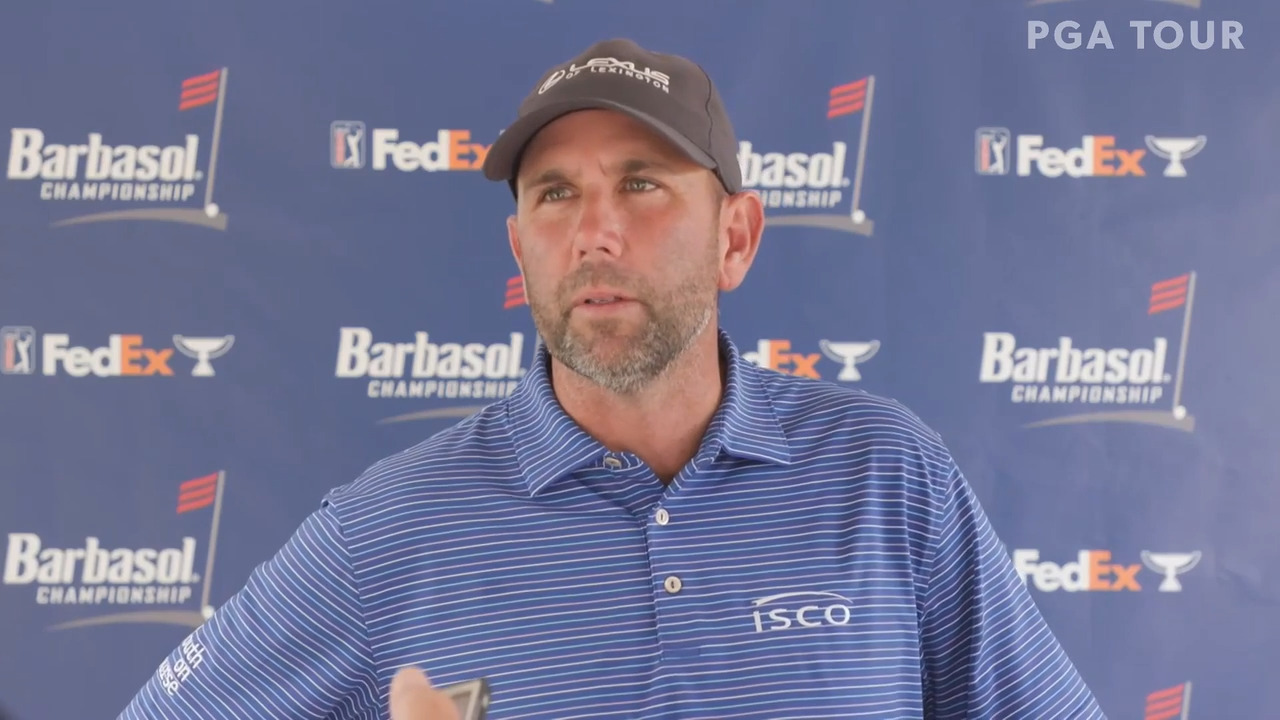 J.T. Poston leads PGA Tour's Barbasol Championship.