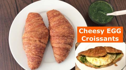 Croissants Cheesy & Egg Breakfast || Its Easy, Yummy, Tas...