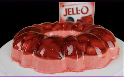 Strawberry Mousse Jello Dessert _ Low Calorie Dessert