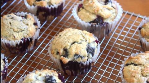 Bakery Style Blueberry Lemon Muffins 