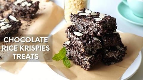 Chocolate Rice Krispies Treats Recipe |  Easy No Bake Sna...
