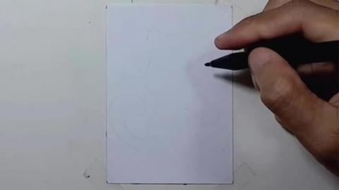 Drawing Cartoon Cute Cat Holding Fishh #Shorts