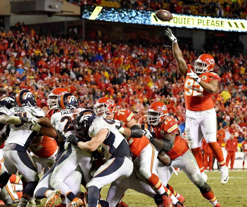 Arrowhead Stadium win over the Broncos Christmas night 2016.