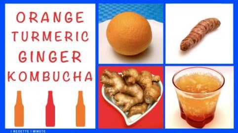 Orange Turmeric and Fresh Ginger Kombucha / Healthy, Spar...