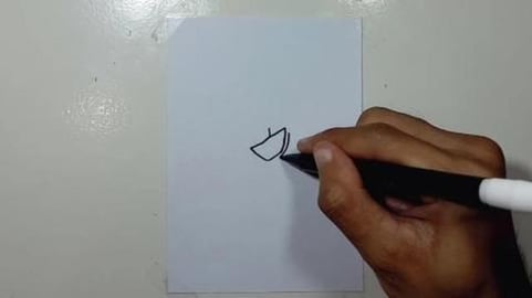 Drawing Monster Yellow Pumpkin With Scary Face Big Smile ...