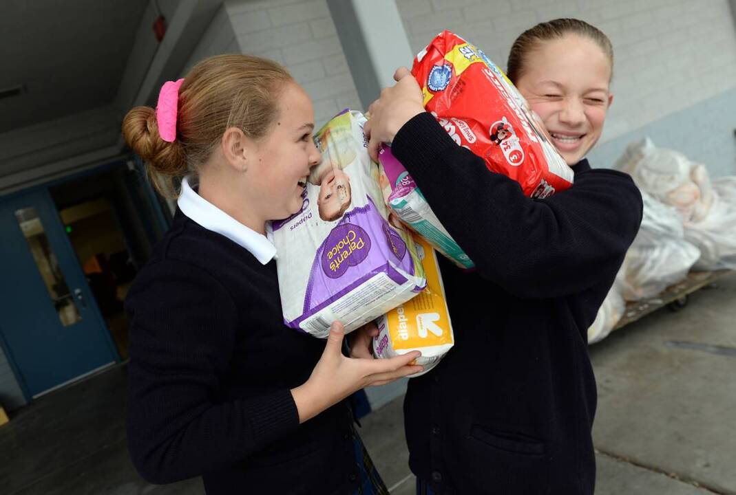 St. Anthony students collect over 15,000 diapers for needy babies The
