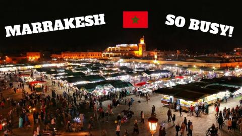 BUSY BUSY MARKET IN MARRAKESH - MOROCCO