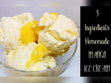 Homemade Mango Ice Cream | No Egg No Machine Recipe
