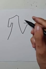 drawing gafity letters M #shorts