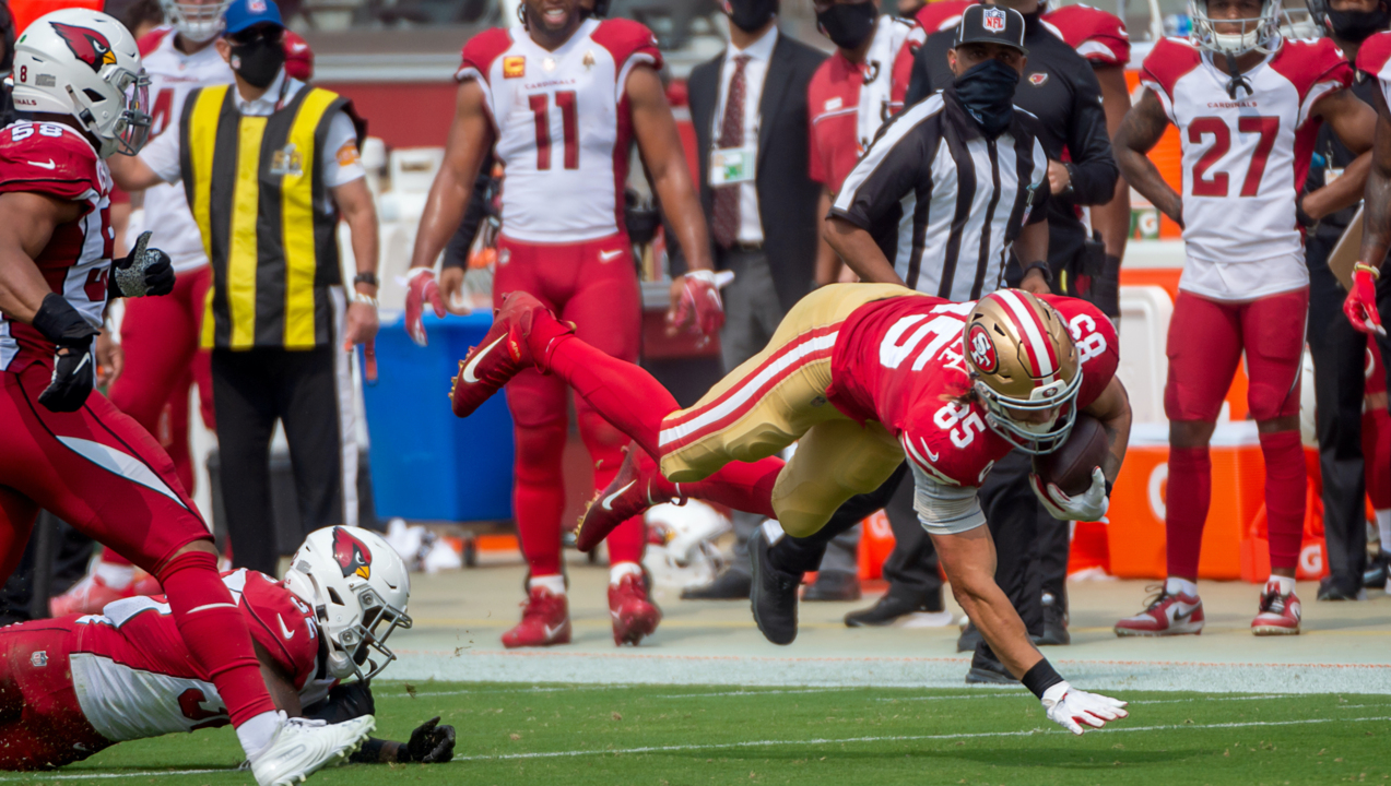 San Francisco 49ers' George Kittle (knee) and receiver Deebo