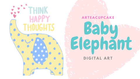 Easy Fun Digital Step by Step Tutorial Baby Elephant Digi...