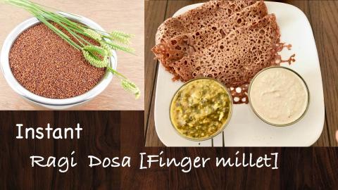 WEIGHT LOSS FINGER MILLET WRAP (RAGI DOSA-INDIAN) || BY B...