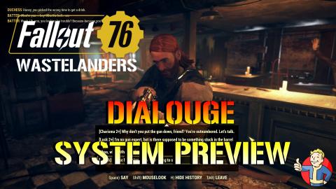 Fallout 76: Wastelanders DIALOGUE System Preview! Double ...