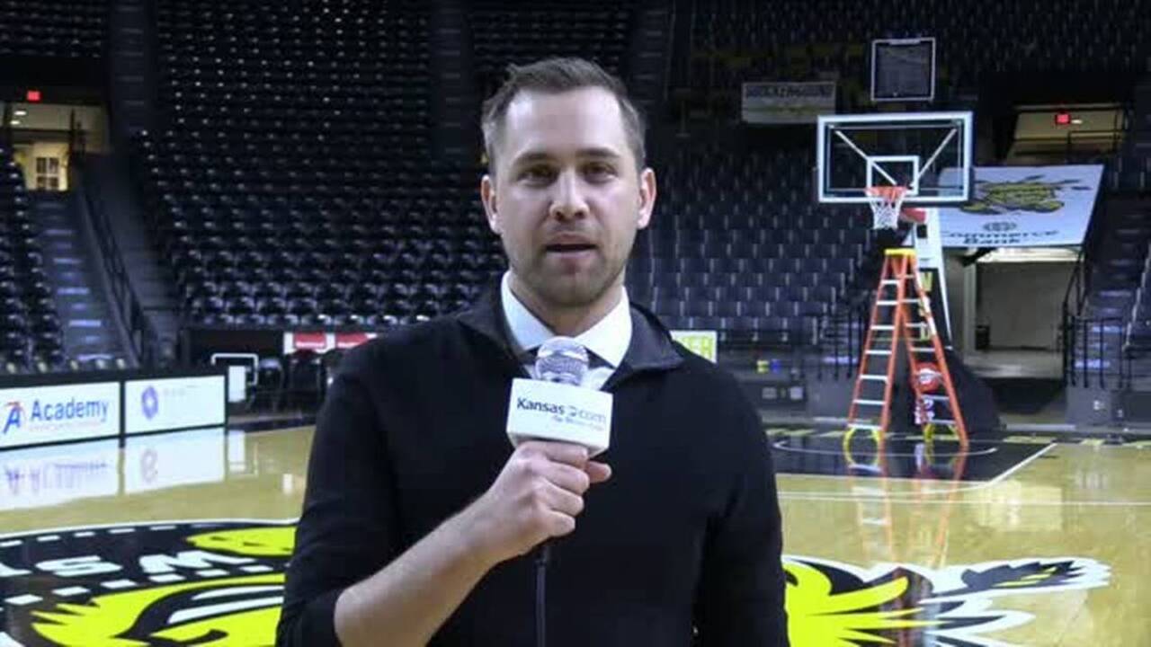 Taylor Eldridge talks about WSU's inaugural AAC game at Koch Arena ...