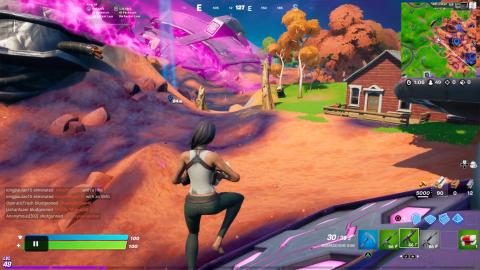 Use an Alien Jump Pad at an Alien Crash Site - Fortnite