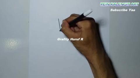 Drawing graffiti letter R Full