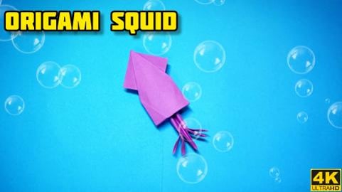 How to make Origami Squid | Origami Tutorial | Paper craf...