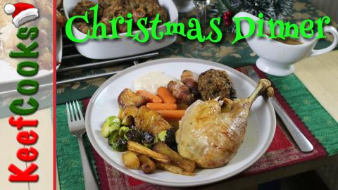 British Christmas Dinner - Turkey and all the Trimmings
