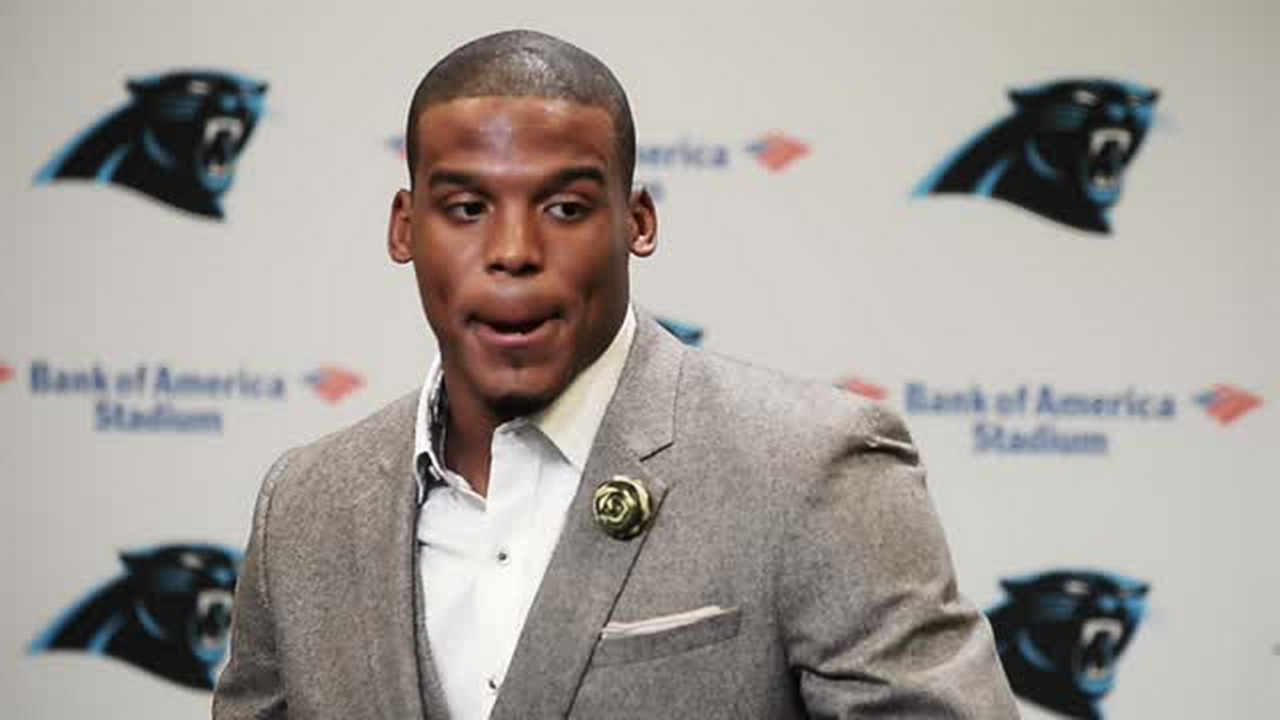 NFL MVP Cam Newton performs lewd gesture as he zings heckling fans at  football camp