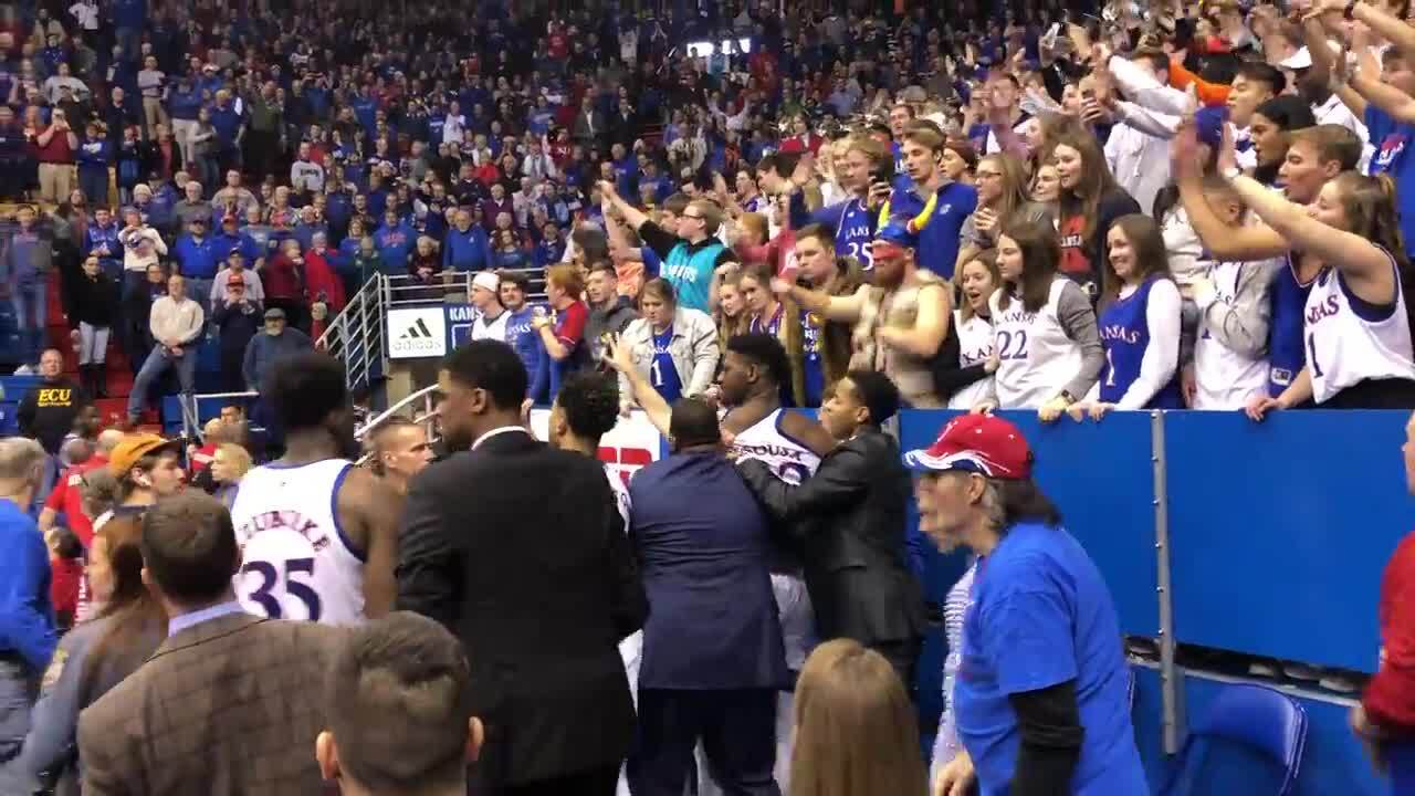 Big 12 suspends 2 KU, 2 KSU players after basketball brawl