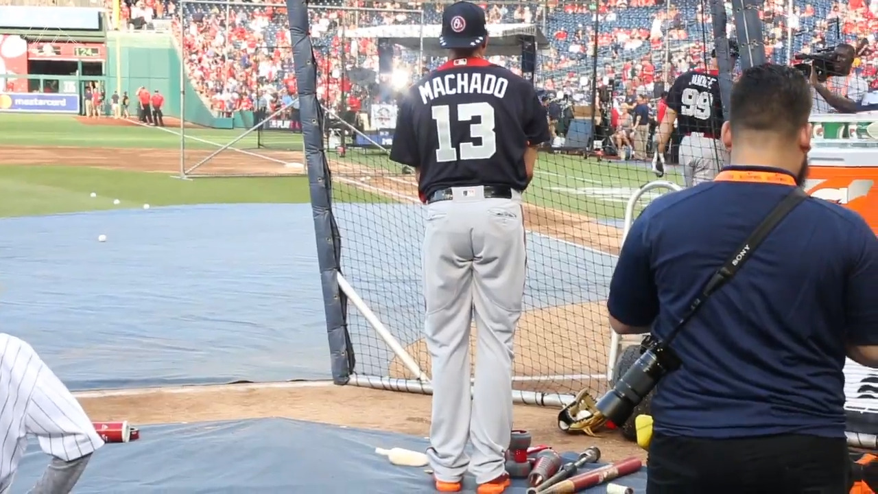 Manny Machado takes batting practice before last All-Star Game with ...