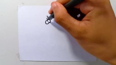 Drawing graffiti cartoon angry mother with broom shorts