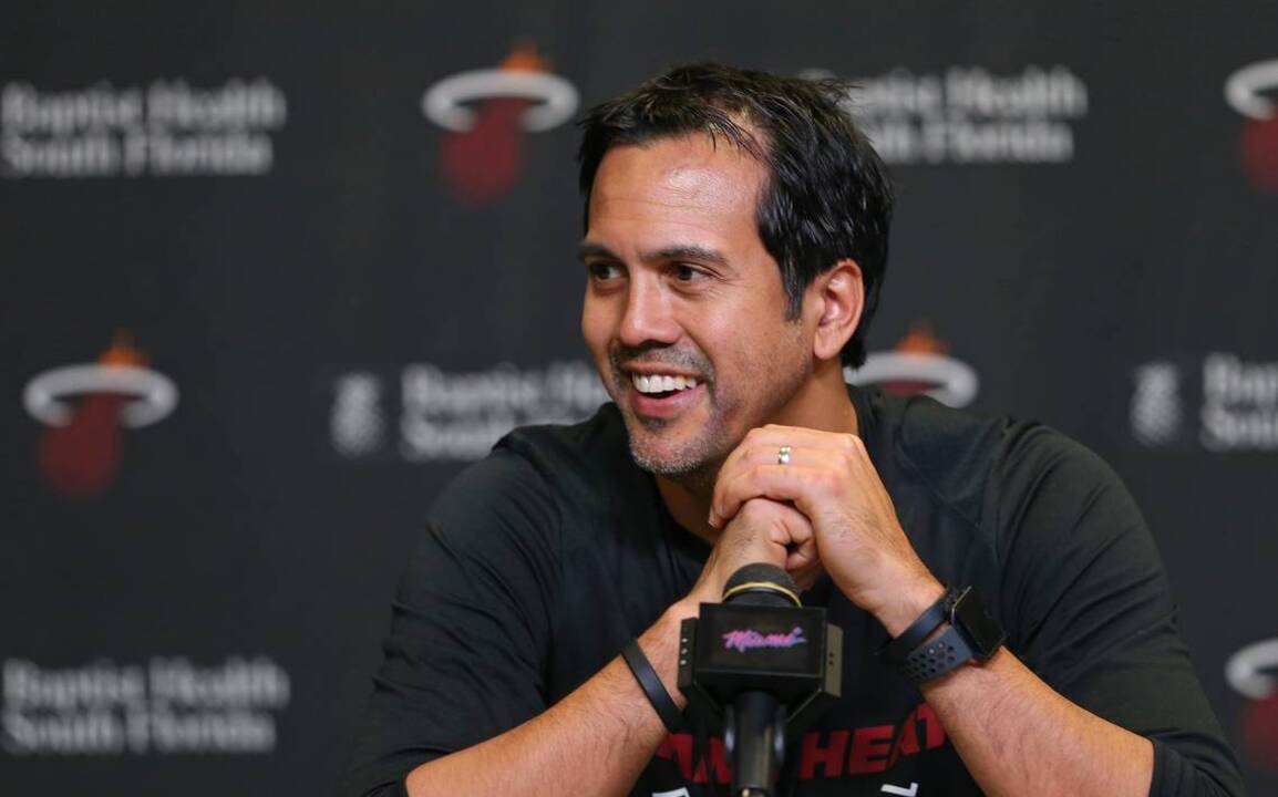 Heat coach Erik Spoelstra talks about the birth of his son | Miami Herald