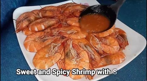 TasteBuds102 _ HOW TO COOK SWEET & SPICY SHRIMP WITH SPRI...