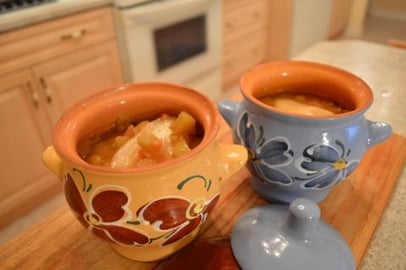 How to Oven-Bake Spiced Pear & Rhubarb with Verjus in Sto...