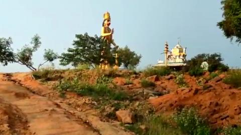 Indian Village view and hill temple !!