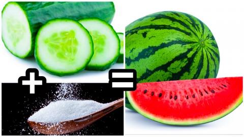 OMG Add Sugar To Cucumber And You Get A Watermelon. Unbel...