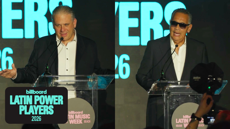billboard.com - Stefanie Tanaka - Tito Nieves Accepts the Legacy Award from Nelson Albareda | Latin Music Power Players 2026