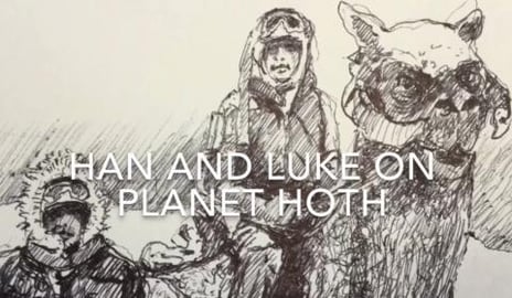 Star Wars Sketch Book Timelapse - Han and Luke on Planet ...