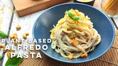 Plant-Based Creamy Pasta Alfredo | Vegan Alfredo Pasta