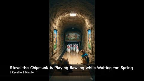 Steve the Chipmunk is Playing Bowling while Waiting for S...