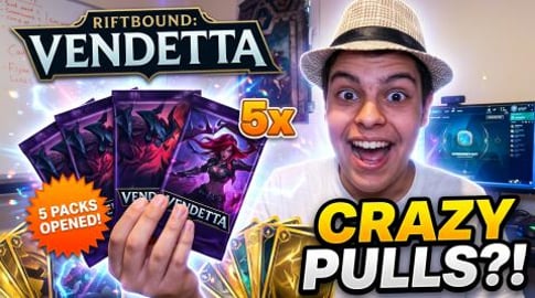 League Of Legends Riftbound opening 5 Vendetta Booster Pa...