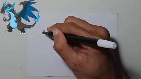 Drawing Pokemon MEGA CHARIZARD X