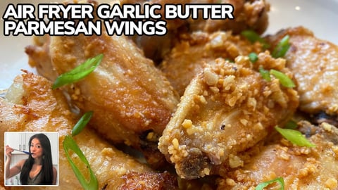 CRISPIEST Air Fryer Chicken Wings Recipe w/ Garlic Butter...