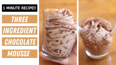 Chocolate Mousse 3 INGREDIENTS ONLY