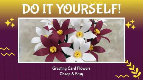 Greeting Card Flowers, Easy Paper flowers, How to make fl...