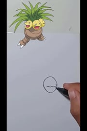 Draw pokemon exeggutor shorts
