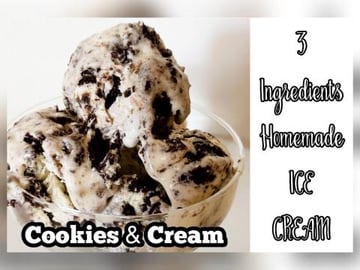 Homemade Cookies & Cream Ice Cream | No Egg No Machine Re...