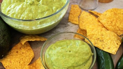 El Pollo Loco Avocado Salsa |  It's Only Food with Chef J...